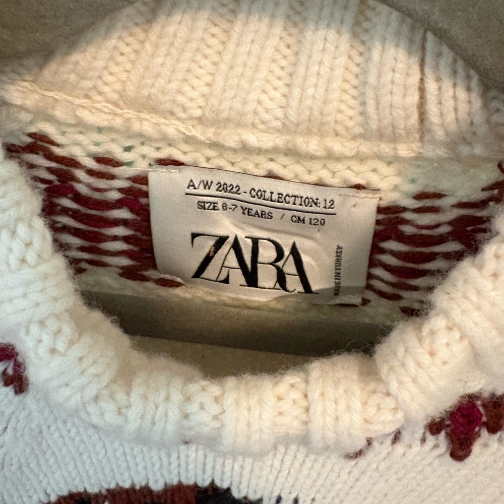 Zara Skiing Dog Knit Sweater - Picture 4 of 6